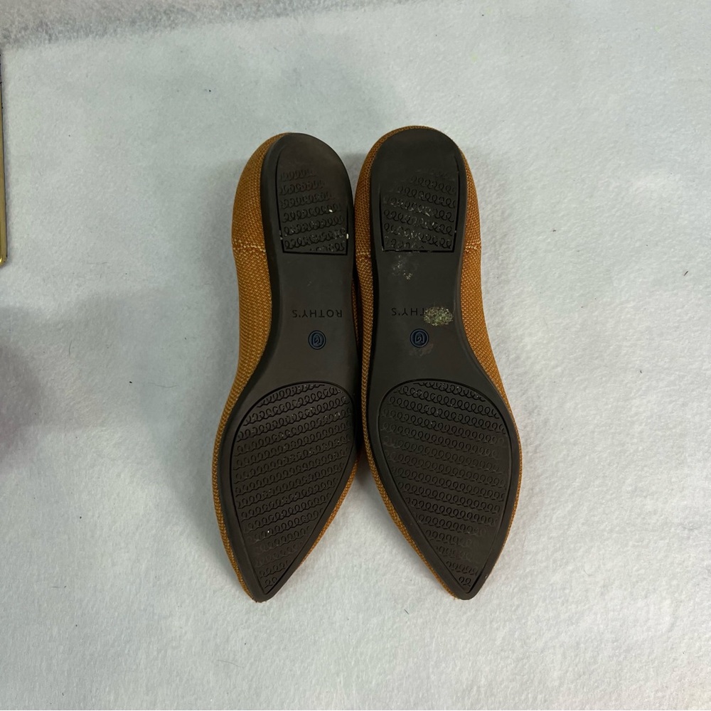 Rothy's Brown Flats with Blue Trim - Picture 4 of 6